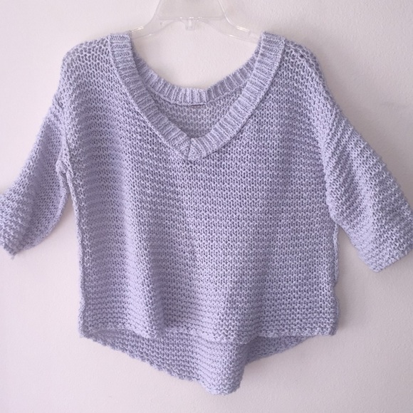 Free People Sweaters - Free People Exposed Seams Cropped Sweater S/M